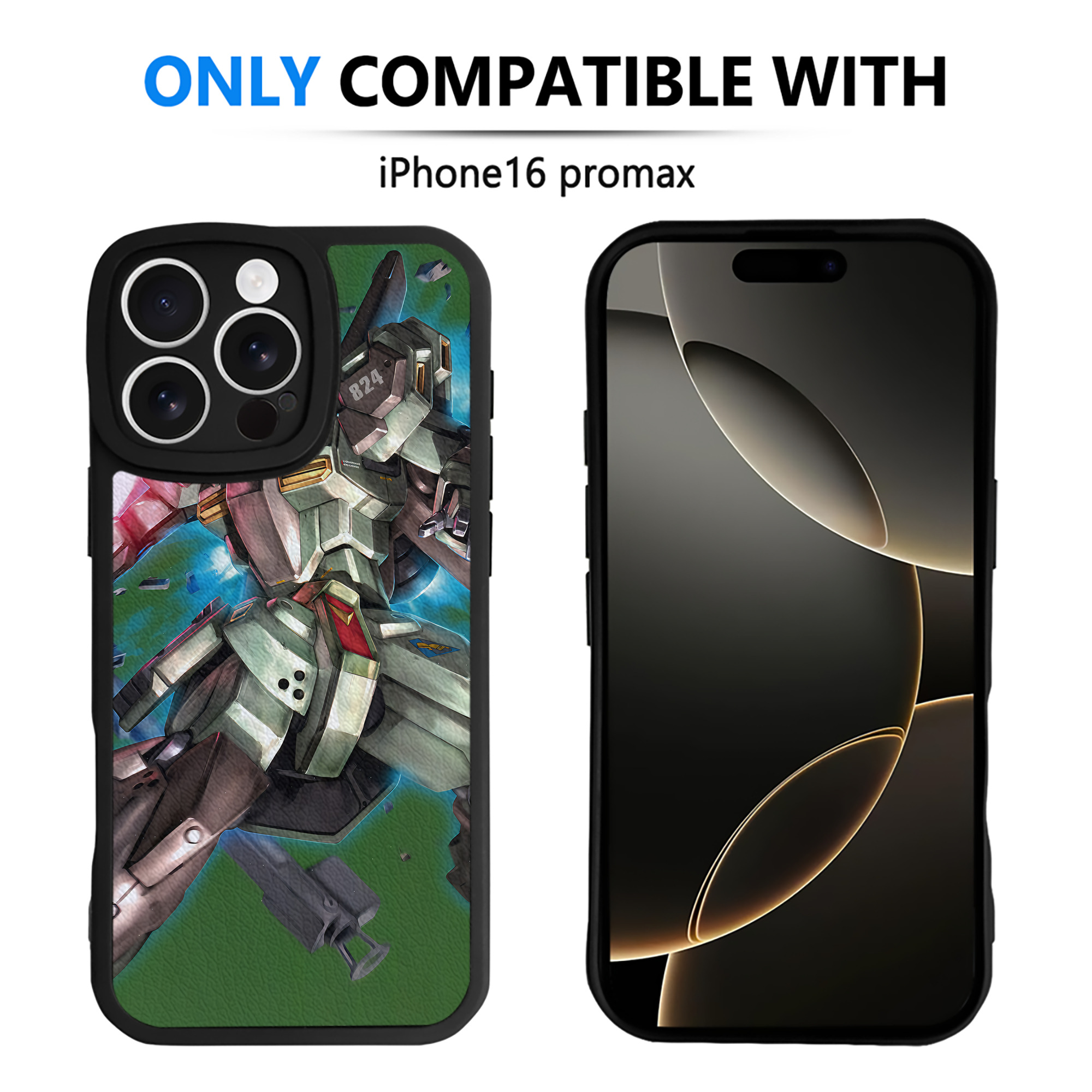 （画像用） 機動戦士ガンダム Mobile Suit Gundam 【iPhone 16シリーズ対応】シリコンスマホケース（レザー調） 材質：シリコン